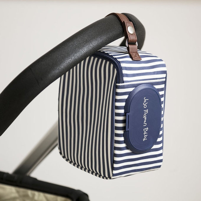 英國 JoJo Maman BeBe 嬰兒多功能收納袋/尿布袋_優雅線條(JJE2472)