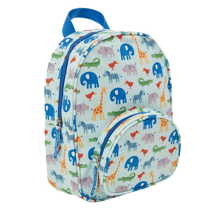 英國 JoJo Maman BeBe 幼稚園/大童防潑水後背包_野生動物園(JJE6914)