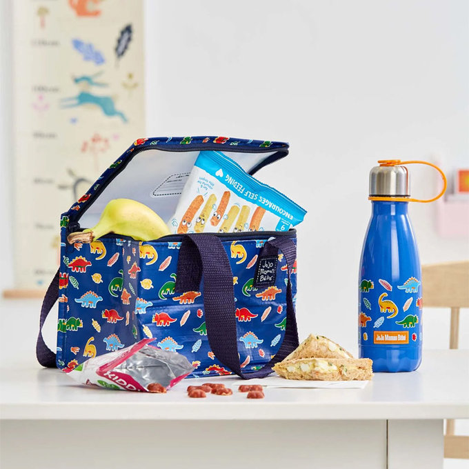 英國 JoJo Maman BeBe 防水多功能便當袋/食物袋/用品袋/萬用袋_史前巨獸(JJE7543)