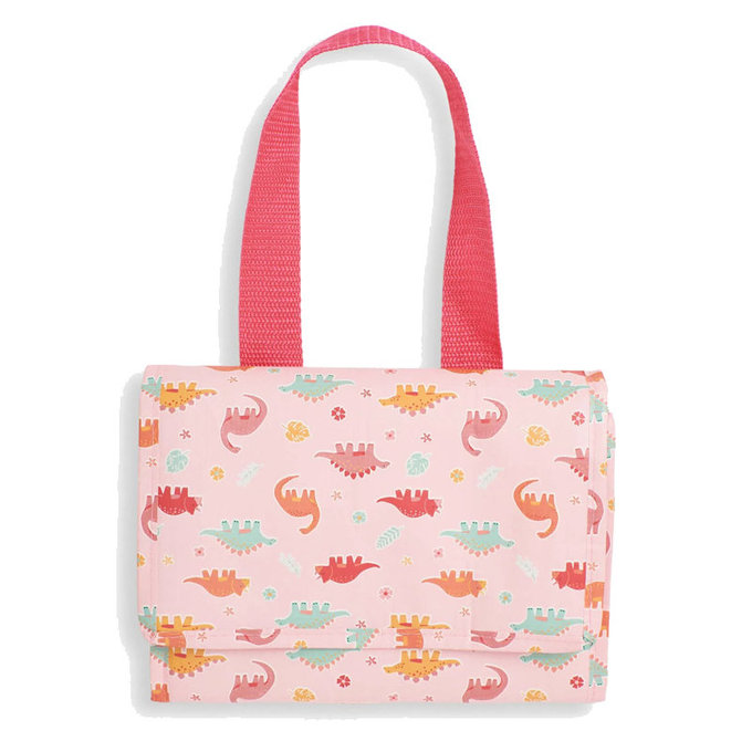 英國 JoJo Maman BeBe 防水多功能便當袋/食物袋/用品袋/萬用袋_可愛恐龍(JJE7579)