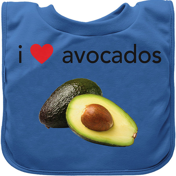 美國 green sprouts 小綠芽 套頭式雙層100%純棉【口水巾圍兜】/【吃飯圍兜】單入組_藍酪梨_GS100060-2