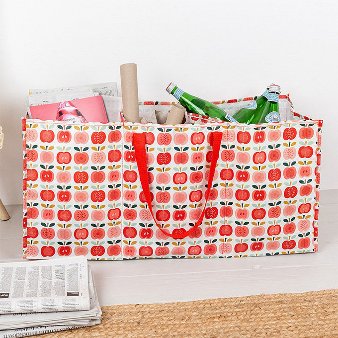 英國 Rex London 玩具/衣物 /垃圾回收 多功能防水環保收納袋/萬用袋/分隔袋_紅蘋果_RL29049