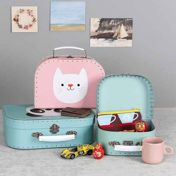 英國 Rex London 幼兒/兒童旅行手拿箱3件組_熊貓&朋友_RL28042