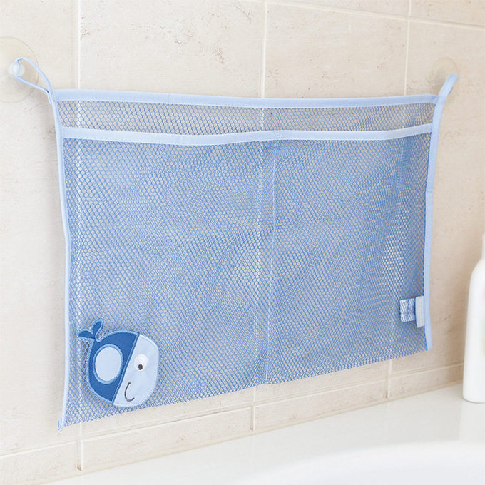 英國 JoJo Maman BeBe 嬰幼兒沐浴/洗澡/戲水收納袋_藍色小魚_JJB1776_30 x 50cm