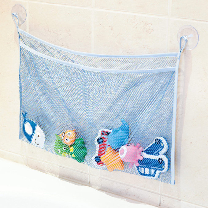 英國 JoJo Maman BeBe 嬰幼兒沐浴/洗澡/戲水收納袋_藍色小魚_JJB1776_30 x 50cm