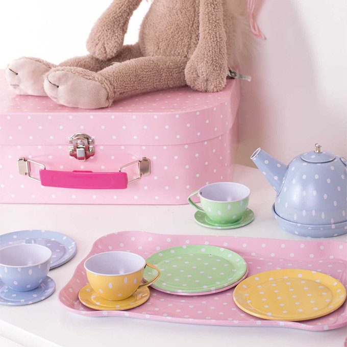 英國 JoJo Maman BeBe 優質玩具/益智/家家酒/角色扮演玩具_下午茶具組_JJD3275