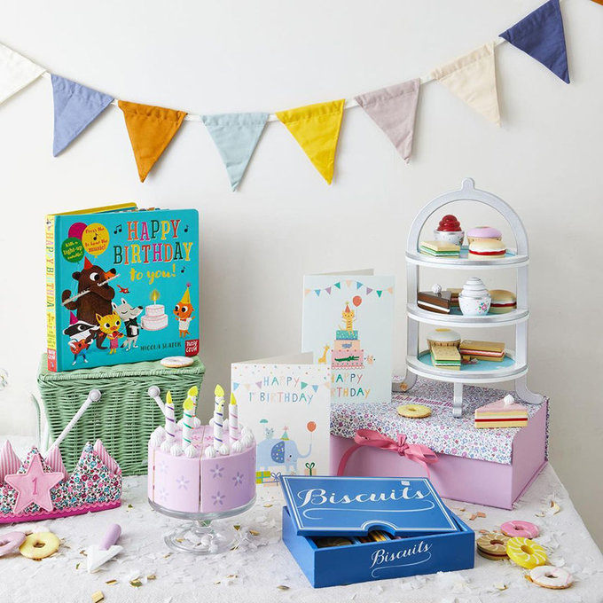 英國 JoJo Maman BeBe 優質玩具/益智/家家酒/角色扮演玩具_實木系列_下午茶/點心架_JJD9150