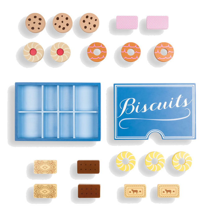 英國 JoJo Maman BeBe 優質玩具/益智/家家酒/角色扮演玩具_實木系列_餅乾禮盒組_JJD9993