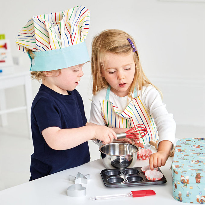 英國 JoJo Maman BeBe 優質玩具/益智/家家酒/角色扮演玩具_實木系列_點心小師傅_JJE6044