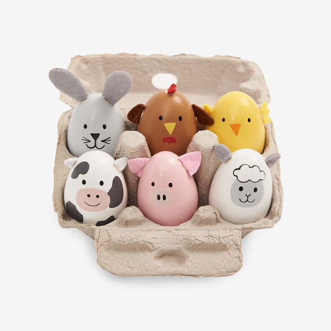 英國 JoJo Maman BeBe 優質玩具/益智/家家酒/角色扮演玩具_實木系列_動物農莊_(JJE7452)