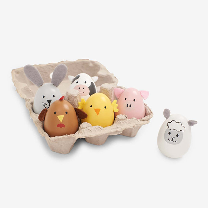 英國 JoJo Maman BeBe 優質玩具/益智/家家酒/角色扮演玩具_實木系列_動物農莊_(JJE7452)