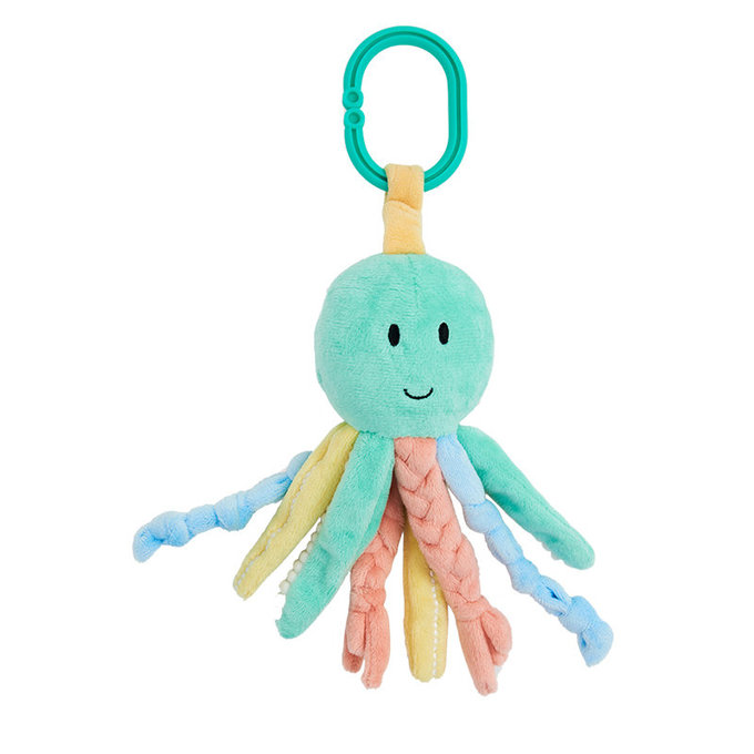 英國 JoJo Maman BeBe 優質玩具/嬰兒床/推車安撫玩具_布玩系列_章魚_JJE6471