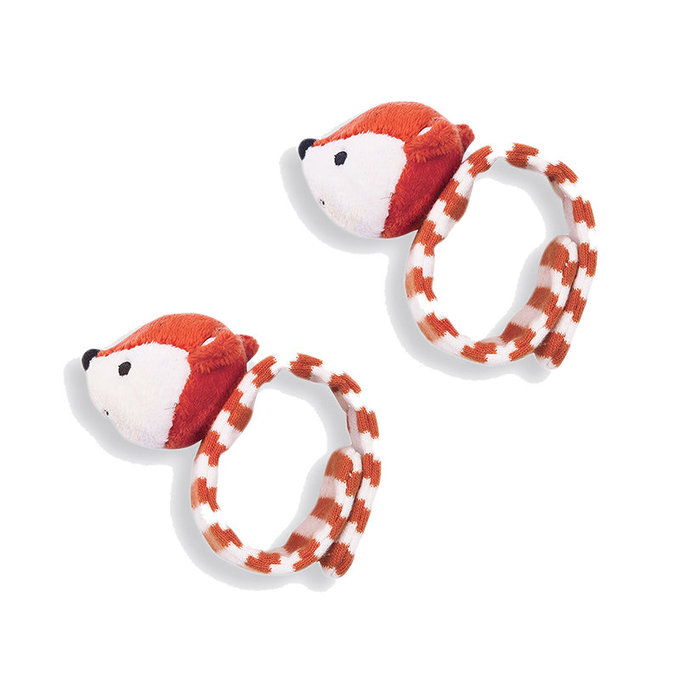 英國 JoJo Maman BeBe 手搖鈴/手腕響鈴玩具_俏皮狐狸_(JJD6179)