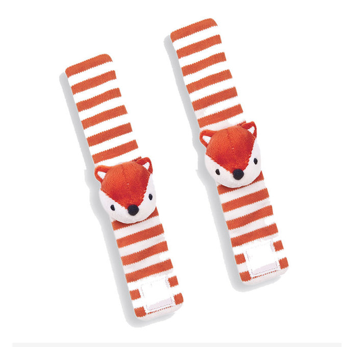 英國 JoJo Maman BeBe 手搖鈴/手腕響鈴玩具_俏皮狐狸_(JJD6179)