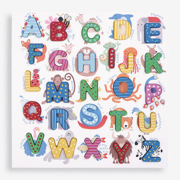 英國 JoJo Maman BeBe 優質木製玩具/益智/教學玩具_實木系列_英文字母_(JJD4644)-