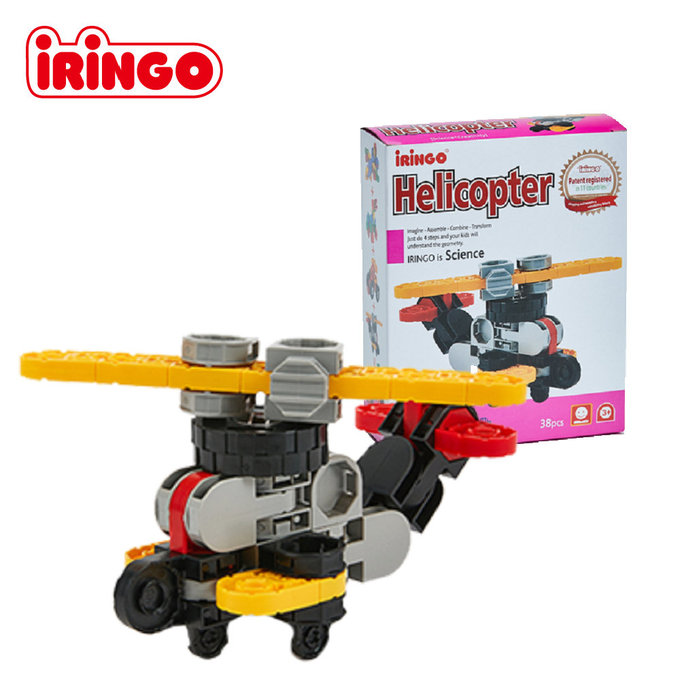 【韓國iRingo】百變創意3D積木-迷你系列(直升機)_iR004(總片數:38)
