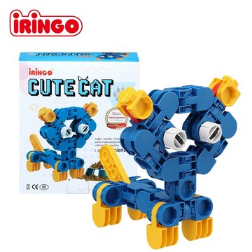 【韓國iRingo】百變創意3D積木-(可愛小貓)_iR013(總片數:39)-韓國iRingo, 3D積木,益智,教學玩具,積木玩具