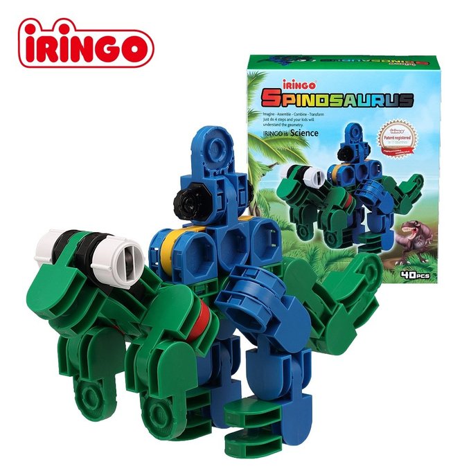 【韓國iRingo】百變創意3D積木-侏儸紀公園(Spinosaurus 棘龍)_iR016(總片數:40)