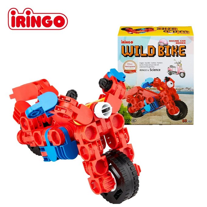 【韓國iRingo】百變創意3D積木-車輛系列(狂野摩托車)_iR021(總片數:69)