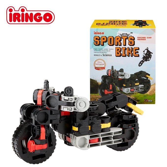 【韓國iRingo】百變創意3D積木-車輛系列(競速摩托車)_iR022(總片數:73)