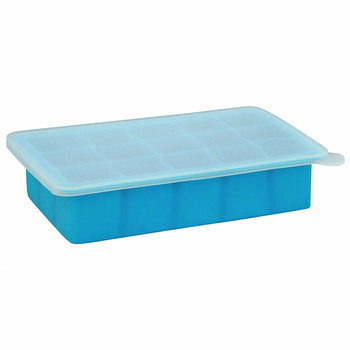 美國 green sprouts 小綠芽 寶寶副食品矽膠儲存盒/製冰盒（不含BPA/BPS、無PVC 安全塑膠）_藍色_GS185300-2-
