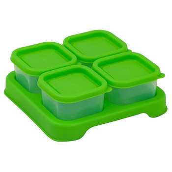 美國 green sprouts 新鮮副食品4格分裝盒/儲存盒60ml（不含BPA/BPS、無PVC 安全塑膠）_草綠_GS185302-4-