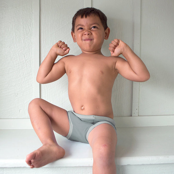 美國 green sprouts 小綠芽 有機棉學習褲2入組 _藍灰組 _ GS349070-3