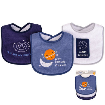 美國 luvable friends  嬰幼兒雙層吸水口水巾圍兜3入組_太空世界(LF01798)-