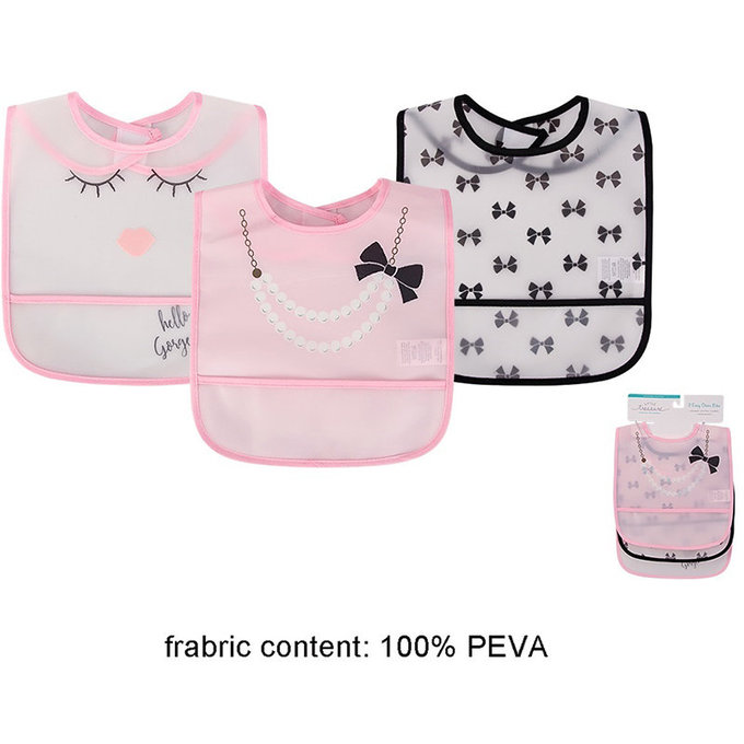 美國 luvable friends 甜蜜寶貝  嬰幼兒雙面防水圍兜3入組_美人項鍊 (LF75562)