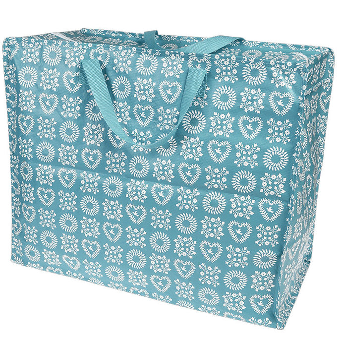 英國 Rex London 衣物/棉被超大多功能防水環保收納袋/萬用袋_藍花朵朵_RL29223