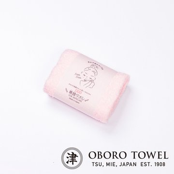 【津OBORO】三倍吸水專顏洗臉毛巾二件組-嫩粉-