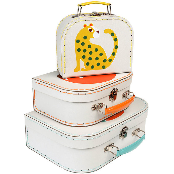 英國 Rex London 幼兒/兒童旅行手拿箱3件組_森林樂園_RL29268