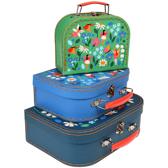 英國 Rex London 幼兒/兒童旅行手拿箱3件組_精靈花園_RL29269