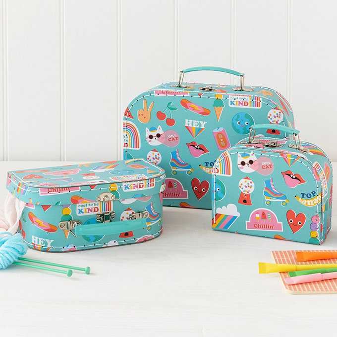 英國 Rex London 幼兒/兒童旅行手拿箱3件組_繽紛搖滾_RL29272