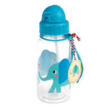 英國 Rex London 兒童吸管水瓶_藍色大象(500ML)_RL27284-