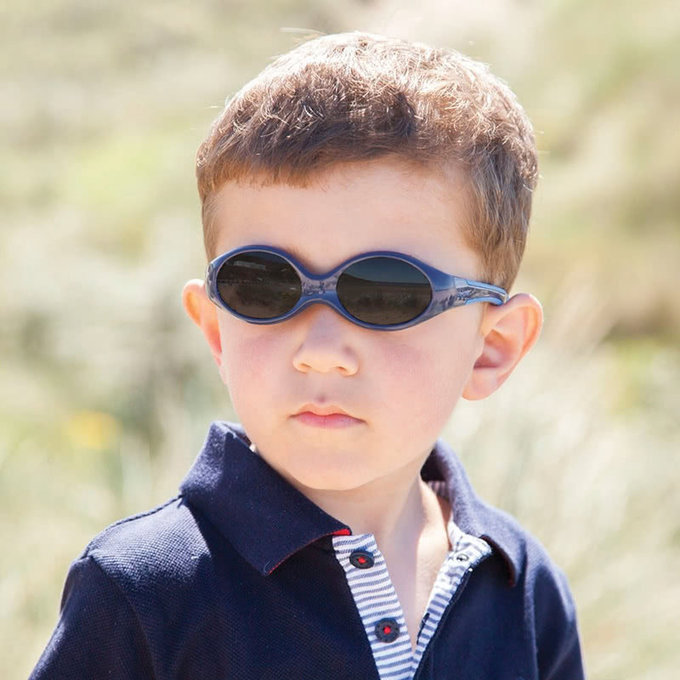 英國 JoJo Maman BeBe 嬰幼兒 UV400 防護調整型太陽眼鏡_海軍藍(JJD7973N)