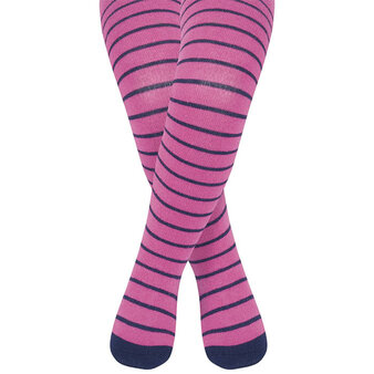 英國 JoJo Maman BeBe 花漾嬰幼兒小童內搭褲襪/保暖襪_保暖襪_桃紅海軍藍條紋 (JJL007)-JoJoMamanBeBe,內搭褲,內搭褲襪,保暖襪,推薦保暖襪,嬰幼兒內搭褲襪,小童內搭褲襪,英國內搭褲襪