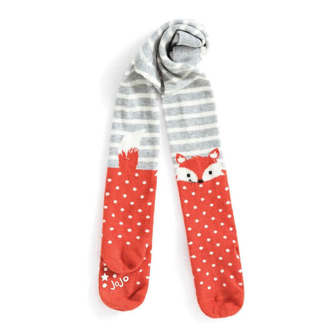 英國 JoJo Maman BeBe 花漾嬰幼兒小童內搭褲襪/保暖襪_保暖襪_膝蓋俏狐狸(JJD8704)