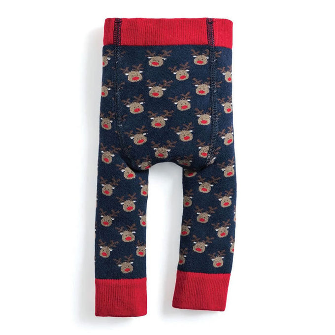 英國 JoJo Maman BeBe 嬰幼兒屁屁圖案內搭褲/保暖襪_滿版馴鹿(JJD8725)