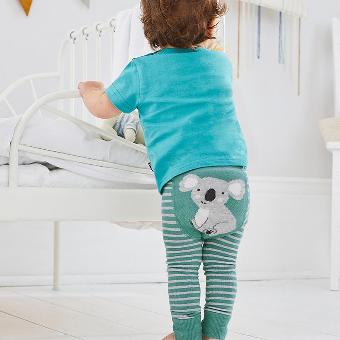 英國 JoJo Maman BeBe 嬰幼兒屁屁圖案內搭褲/保暖襪_無尾熊(JJE5583)