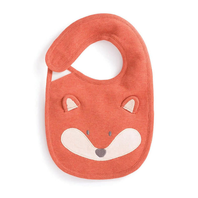 英國 JoJo Maman BeBe 純棉圍兜單入組 _  俏皮狐狸 (JJB-D8693)