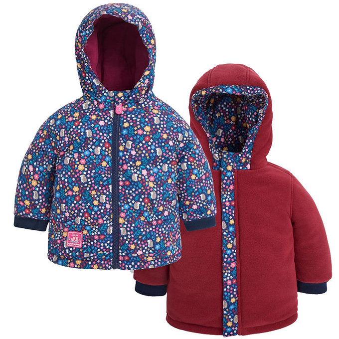 英國 JoJo Maman BeBe 雙面穿防風雨連帽保暖外套_刺蝟花園_JJH1816