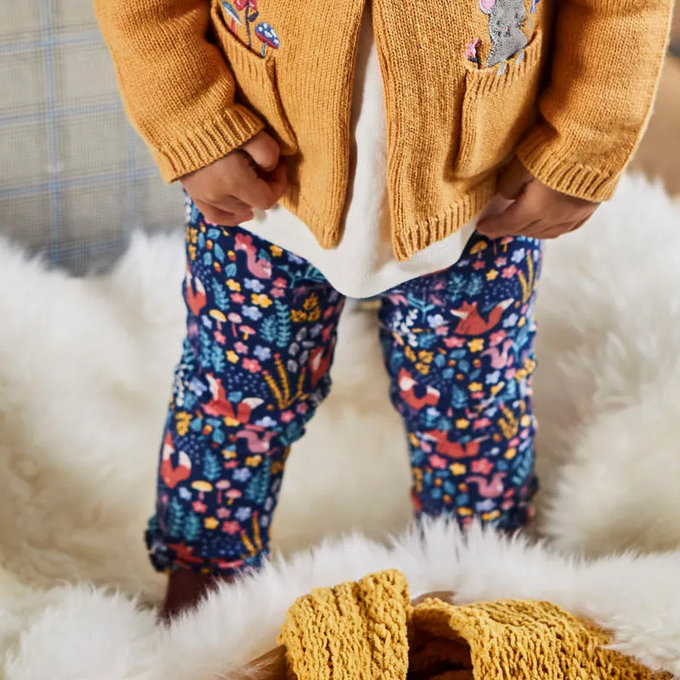 英國 JoJo Maman BeBe 保暖長褲/內搭褲兩入組_溫柔碎花_JJH1989