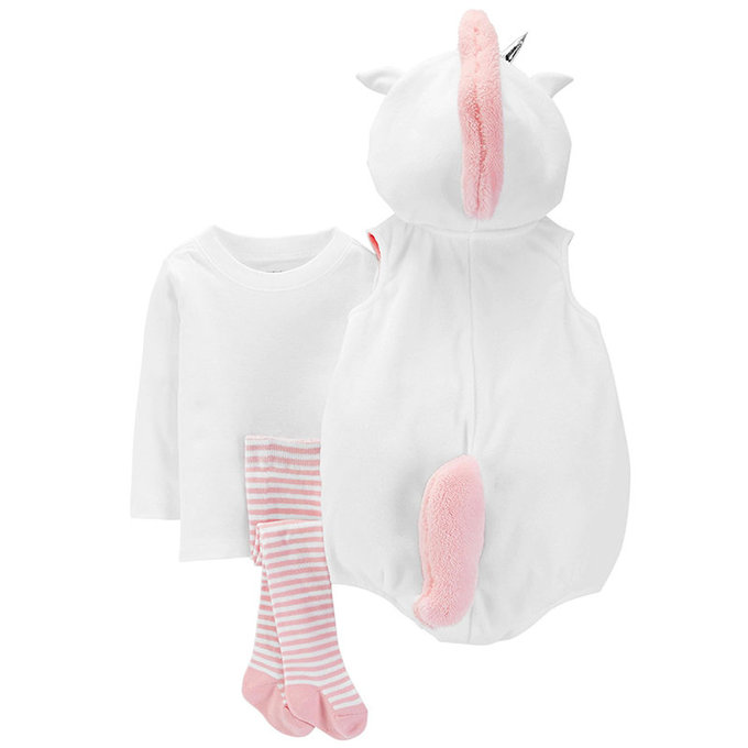 美國 Carter / Carter's 嬰幼兒萬聖節/聖誕節造型套裝三件組_白色獨角獸(CTHC19-004)