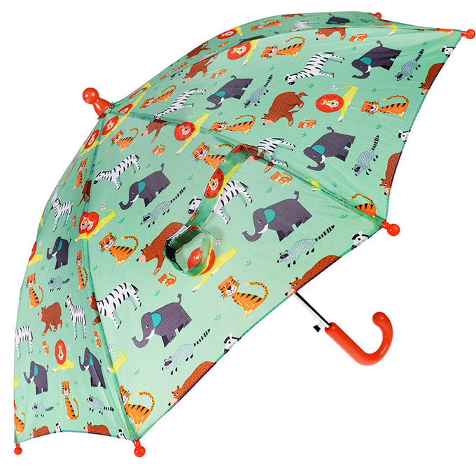 英國 Rex London 幼童/兒童自動傘_熱鬧動物園_RL29035 