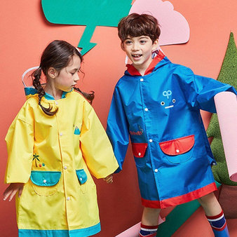 【JB DESIGN】兒童牛津布雨衣-機器人藍-兒童雨衣 ,牛津布,無異味 ,加厚材質,安全反光條