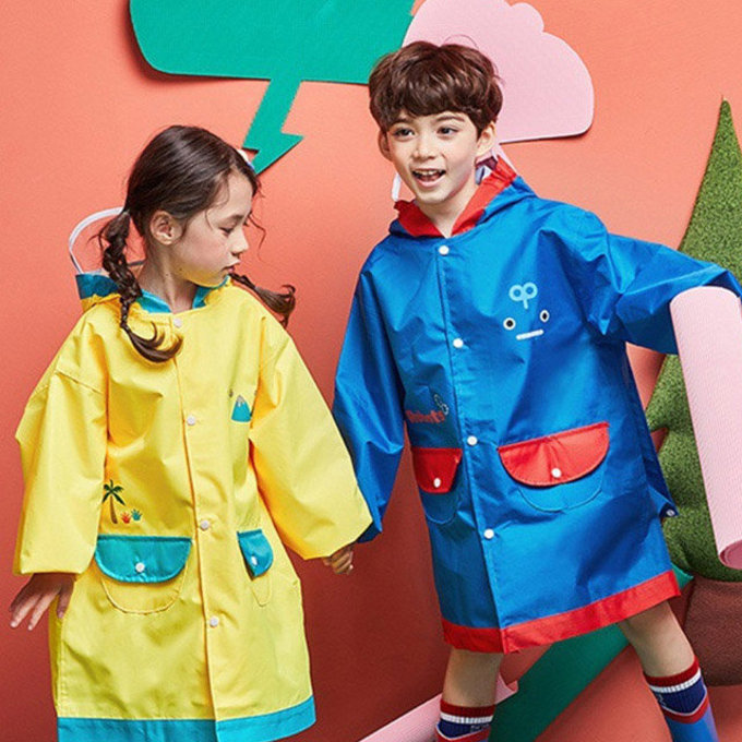 【JB DESIGN】兒童牛津布雨衣-機器人藍