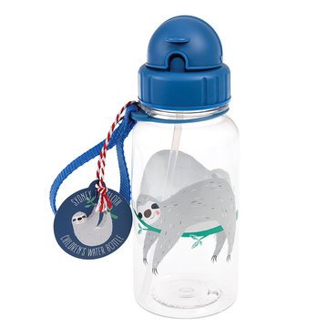 英國 Rex London 兒童 Tritan™ 吸管水瓶_樹懶(500ml)_RL28499-