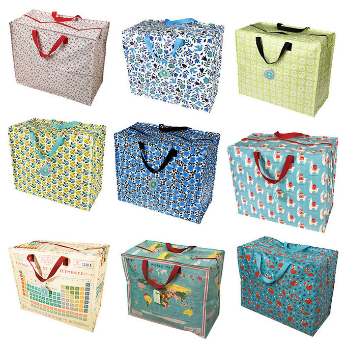 英國 Rex London 衣物/棉被超大多功能防水環保收納袋/萬用袋_春季花語_RL29229