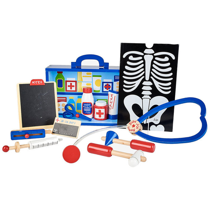 英國 JoJo Maman BeBe 優質玩具/益智/家家酒/角色扮演玩具_實木系列_小小醫生_JJD4737